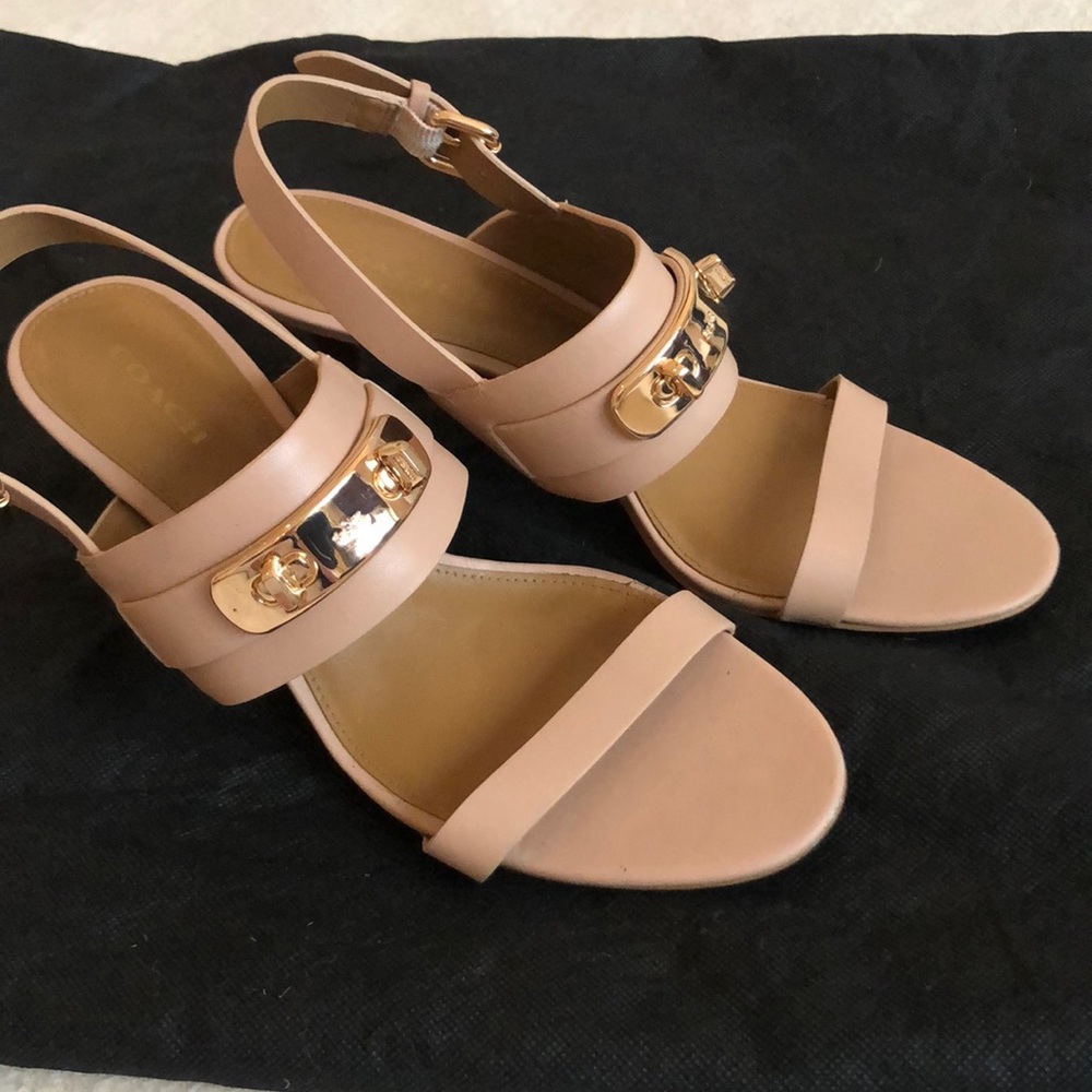 Coach dress sandals 2 1/2” heel